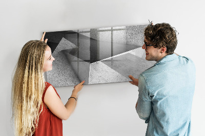 Magnetic board for writing Abstraction triangles