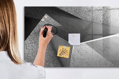 Magnetic board for writing Abstraction triangles