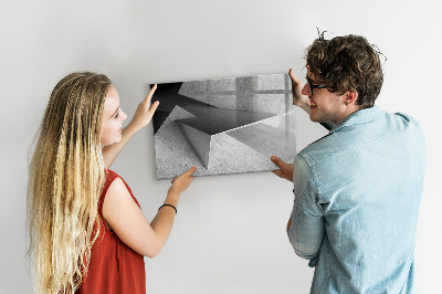Magnetic board for writing Abstraction triangles