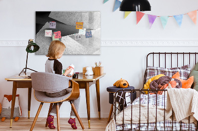 Magnetic board for writing Abstract triangles