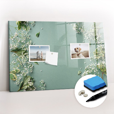 Magnetic erase board Delicate flowers