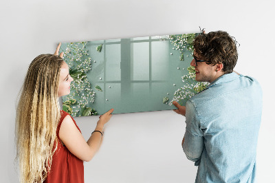 Magnetic erase board Delicate flowers