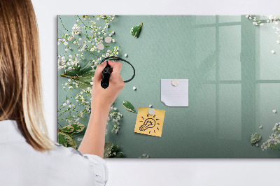 Magnetic erase board Delicate flowers