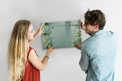 Magnetic erase board Delicate flowers