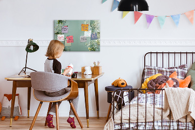 Magnetic erase board Delicate flowers