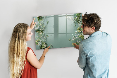 Magnetic erase board Delicate flowers