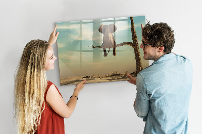 Magnetic writing board Elephant on a tree