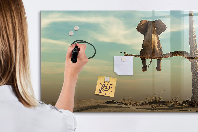 Magnetic board for drawing Elephant on a tree