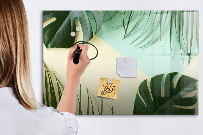 Magnetic erase board Monstera leaves