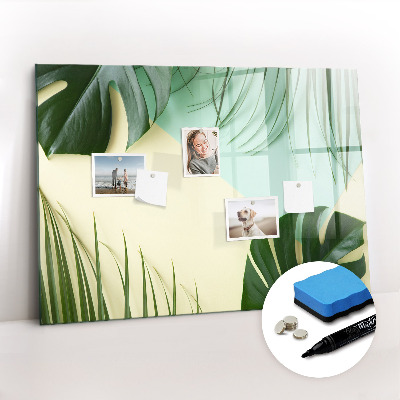 Magnetic erase board Monstera leaves