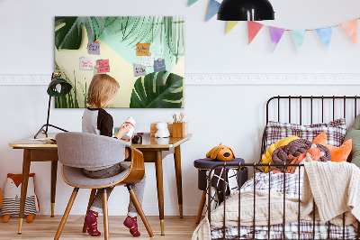 Magnetic erase board Monstera leaves