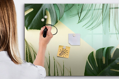 Magnetic erase board Monstera leaves