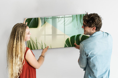 Magnetic erase board Monstera leaves