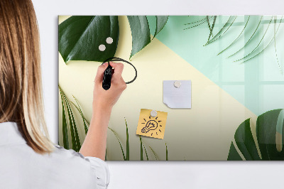 Magnetic erase board Monstera leaves