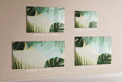 Magnetic board for drawing Monstera leaves