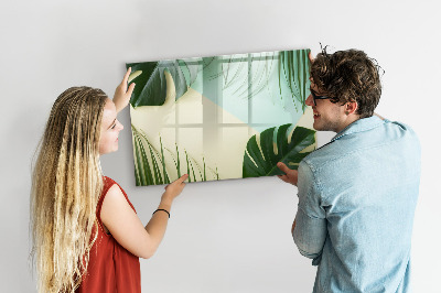 Magnetic erase board Monstera leaves
