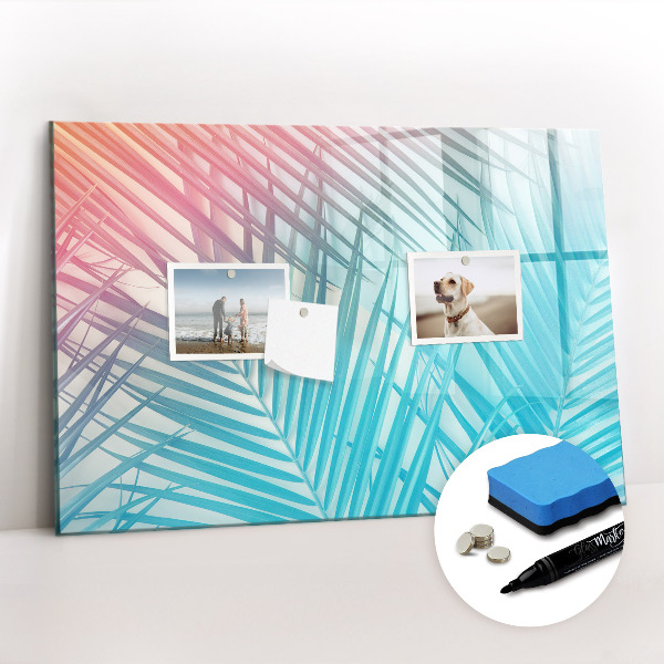 Magnetic writing board Tropical palm tree