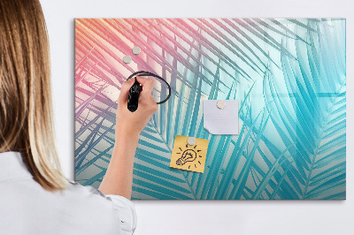 Magnetic writing board Tropical palm tree