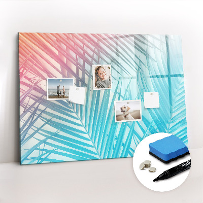 Magnetic writing board Tropical palm tree