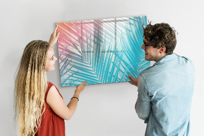 Magnetic writing board Tropical palm tree