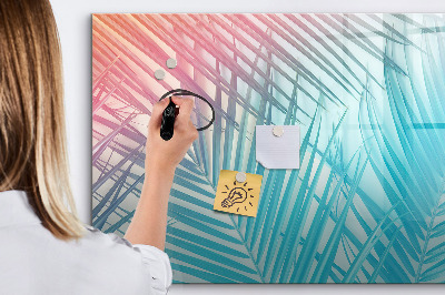 Magnetic writing board Tropical palm tree
