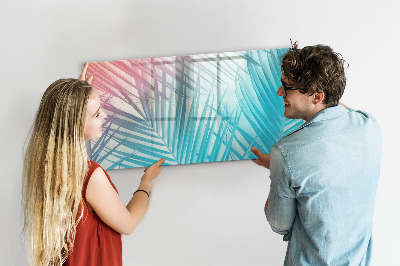 Magnetic writing board Tropical palm tree