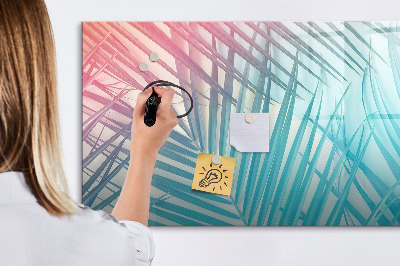 Magnetic writing board Tropical palm tree