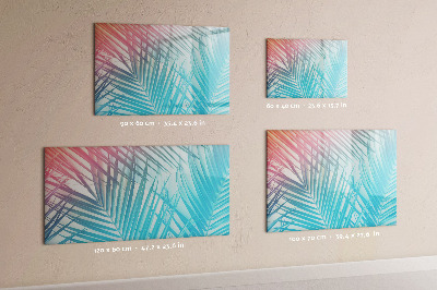 Magnetic writing board Tropical palm tree