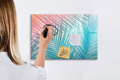Magnetic writing board Tropical palm tree