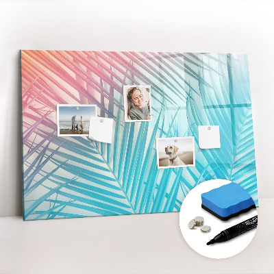 Magnetic writing board Tropical palm tree