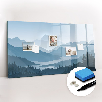 Magnetic erase board Mountain landscape