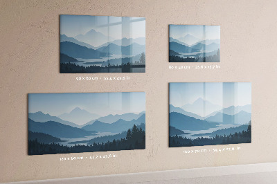 Magnetic board for writing Mountain landscape