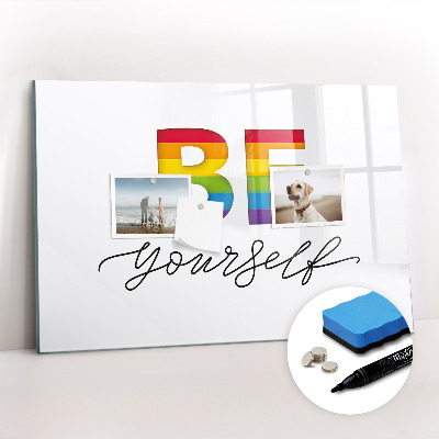 Magnetic board for drawing The inscription be yourself