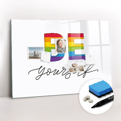 Magnetic erase board The inscription be yourself