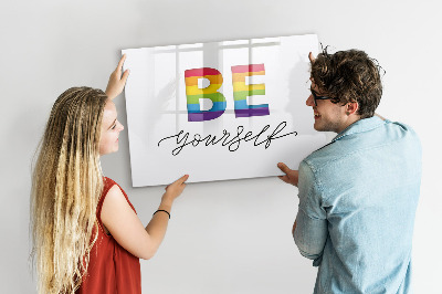 Magnetic board for drawing The inscription be yourself