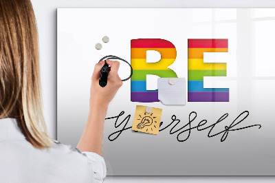 Magnetic board for drawing The inscription be yourself