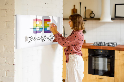 Magnetic erase board The inscription be yourself
