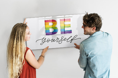 Magnetic board for drawing The inscription be yourself