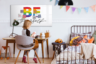 Magnetic erase board The inscription be yourself