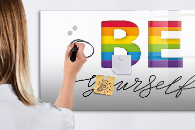 Magnetic board for drawing The inscription be yourself