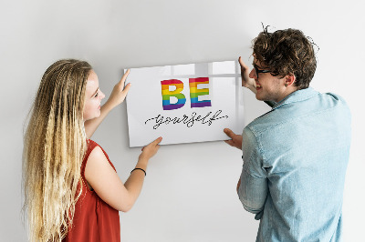 Magnetic board for drawing The inscription be yourself