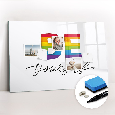 Magnetic board for drawing Inscription be yourself