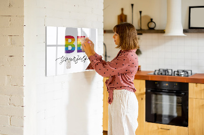 Magnetic board for drawing The inscription be yourself