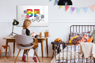 Magnetic board for drawing The inscription be yourself