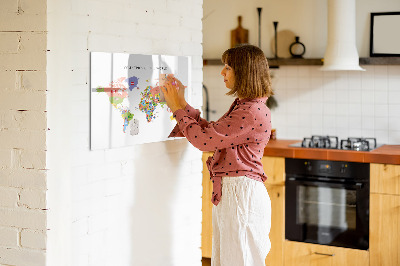 Magnetic board for writing Flag Map