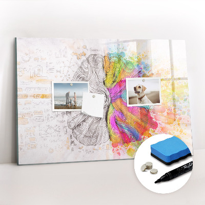 Magnetic board with marker Abstraction brain