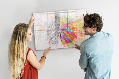 Magnetic board with marker Abstraction brain