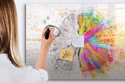 Magnetic board with marker Abstraction brain