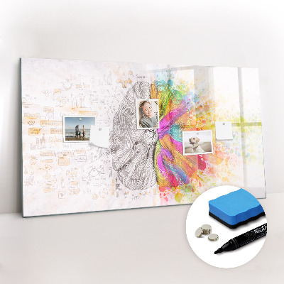 Magnetic board with marker Abstraction brain