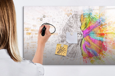 Magnetic board with marker Abstraction brain